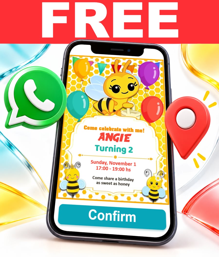 Free Little Bee interactive invitation