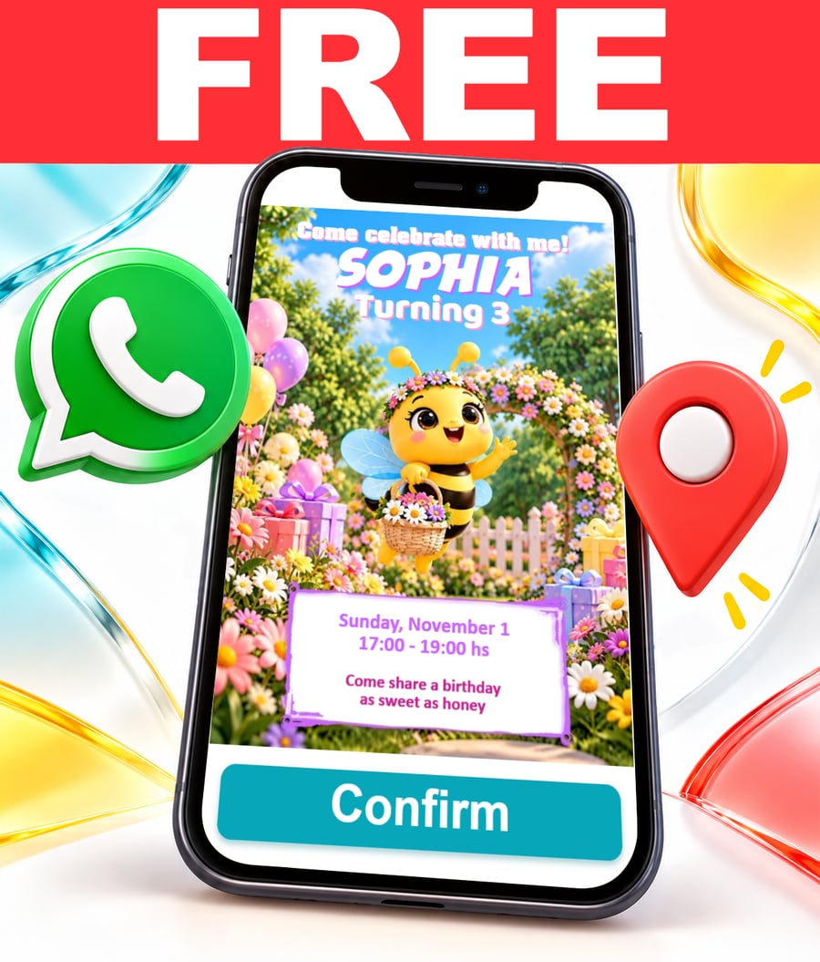 Invito interattivo di Piccola ape Gratis