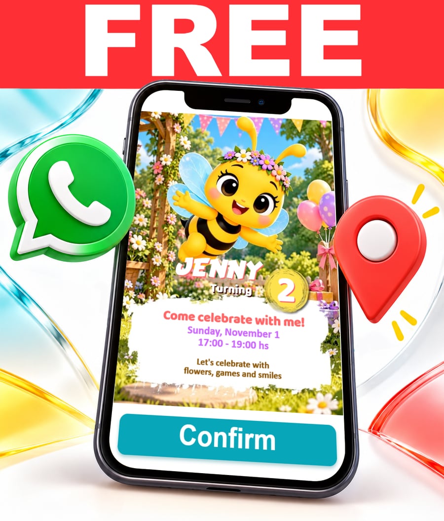 Invito interattivo di Piccola ape Gratis