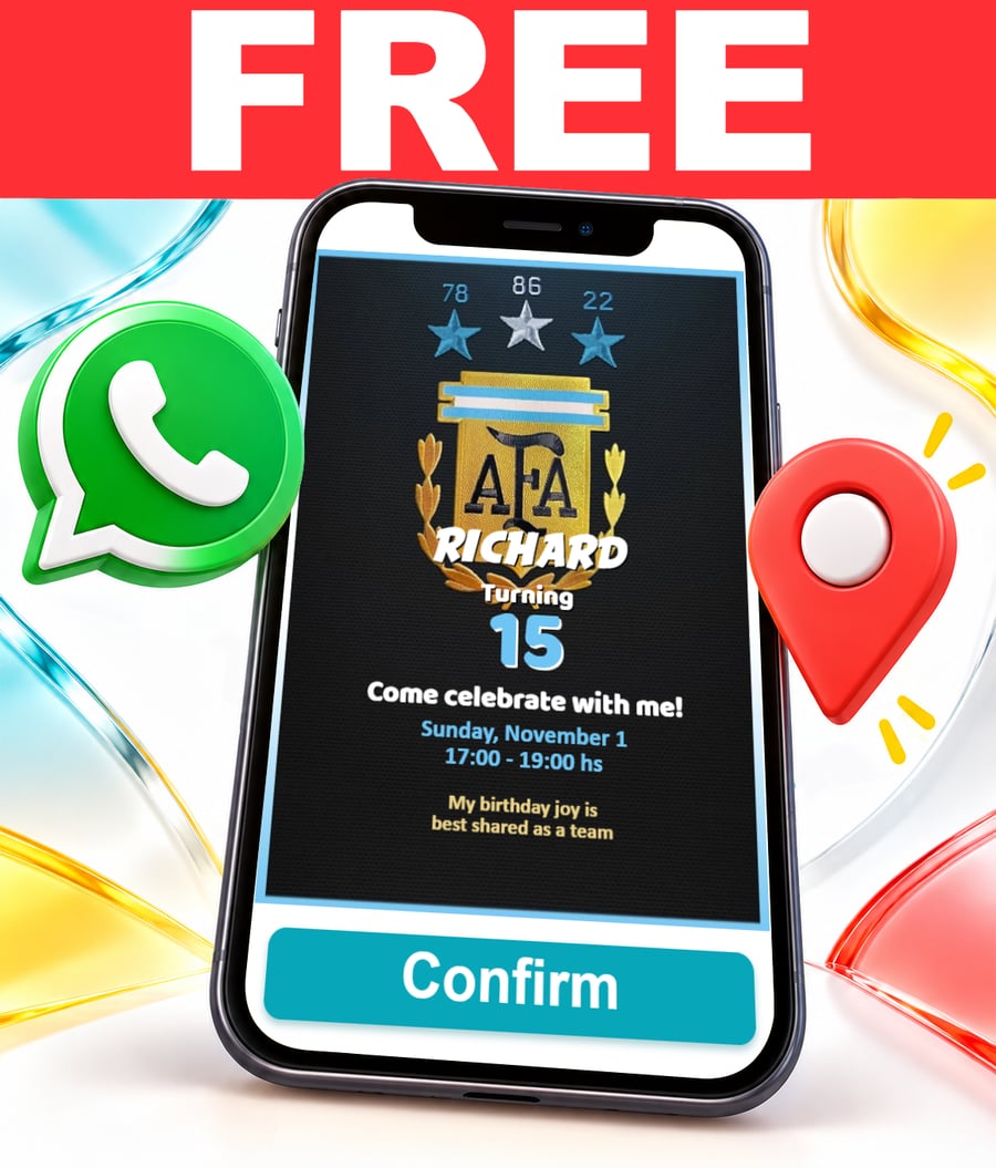 Invito interattivo di Argentina Campione Gratis