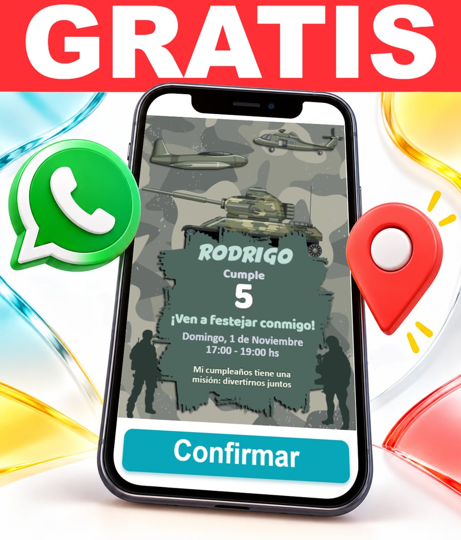 Invitación interactiva de Militar Gratis