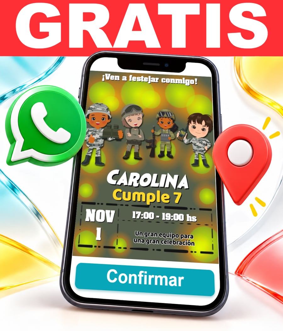 Invitación interactiva de Militar Gratis