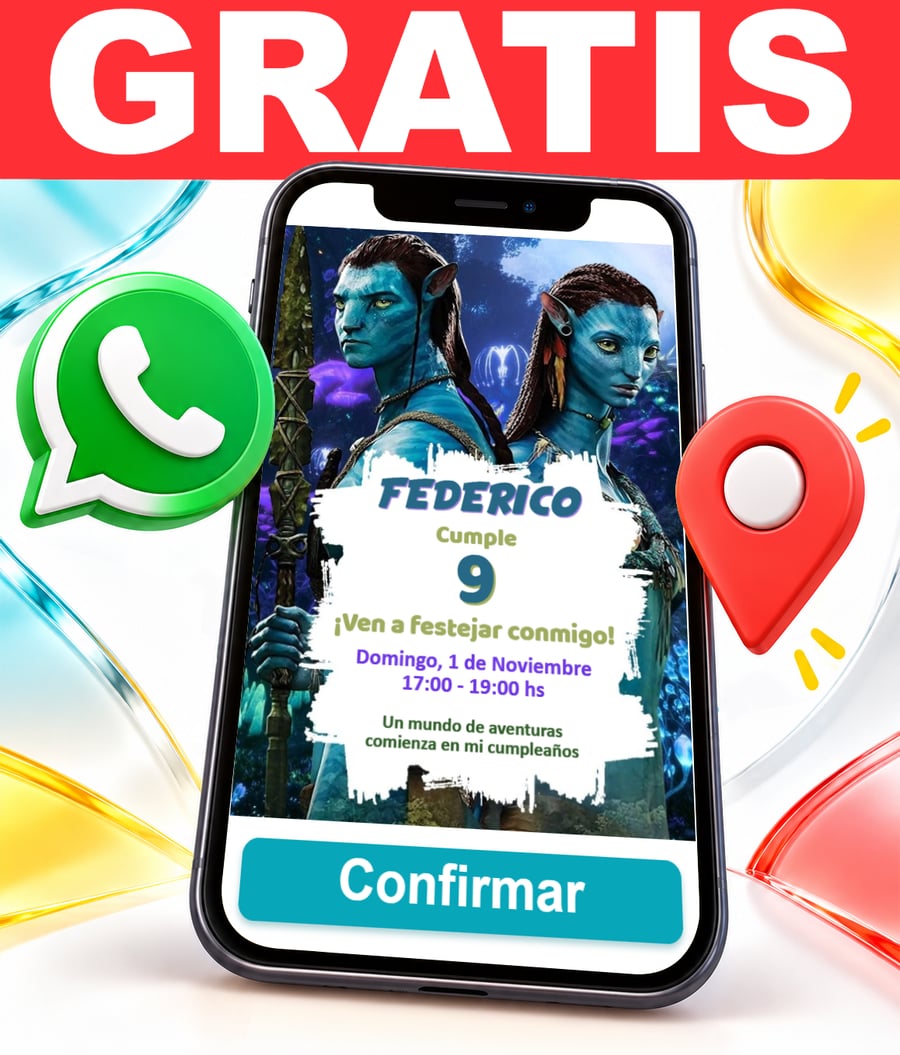 Invitación interactiva de Avatar Gratis