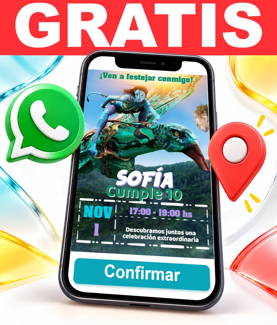 Invitación interactiva de Avatar Gratis