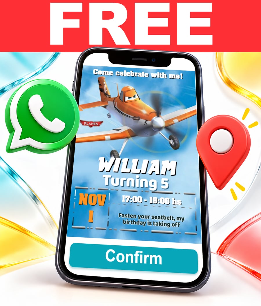 Free Planes interactive invitation