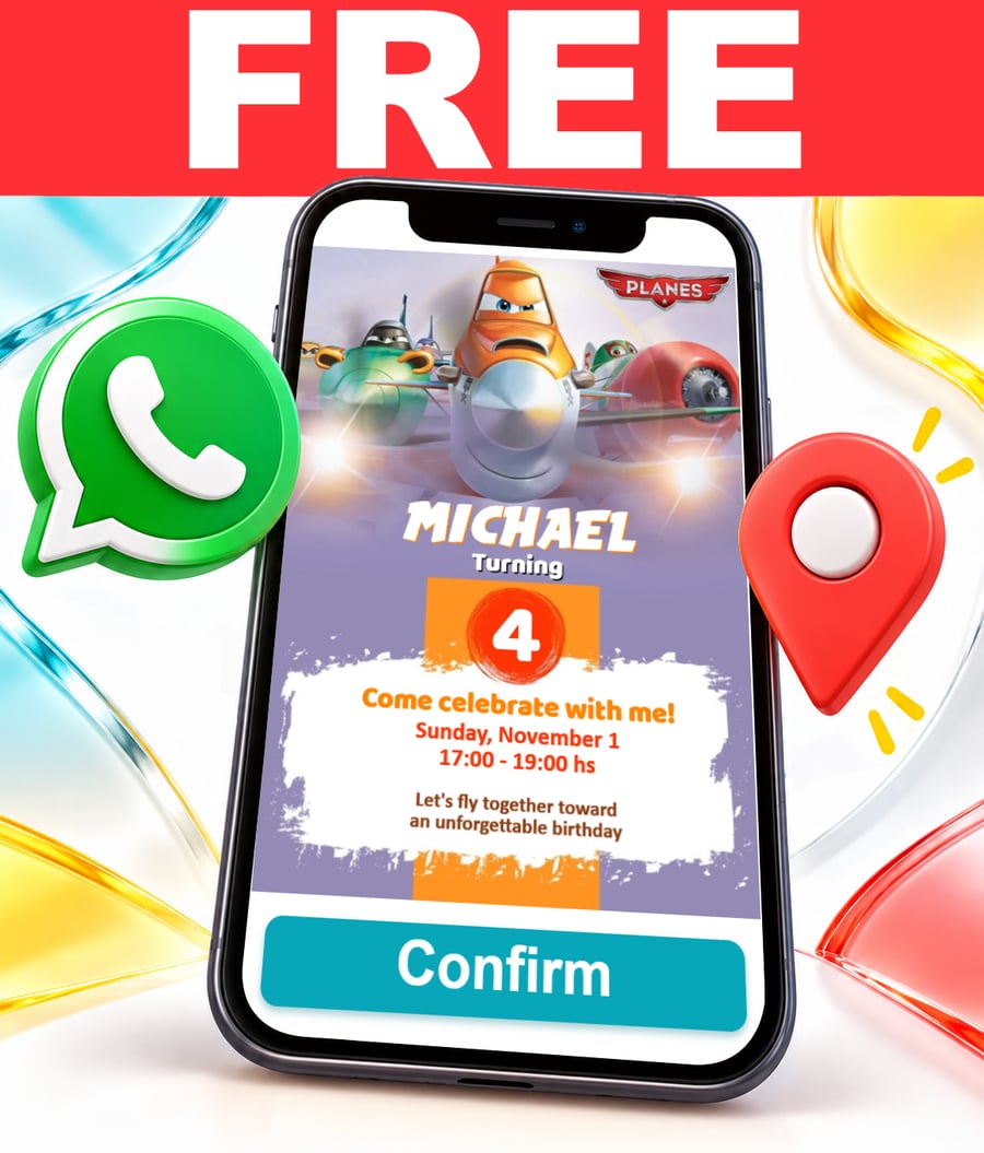 Free Planes interactive invitation