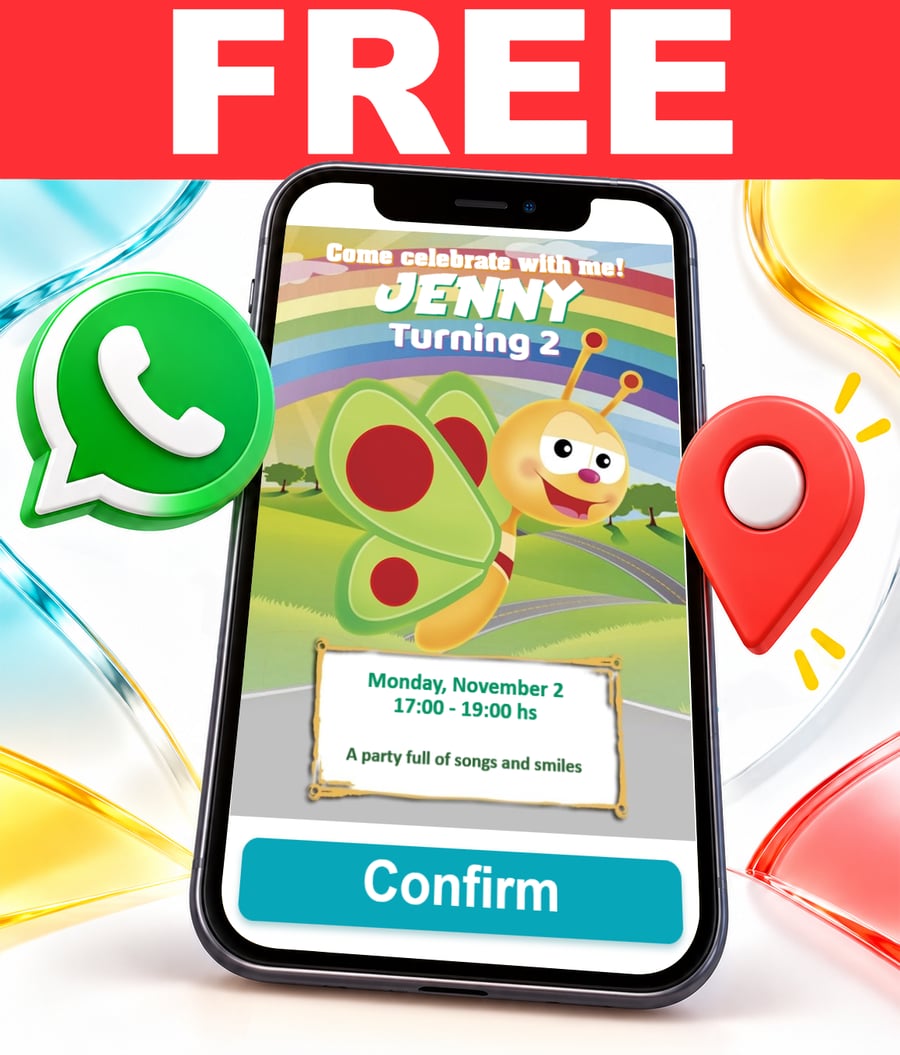Convite interativo de BabyTV Grátis