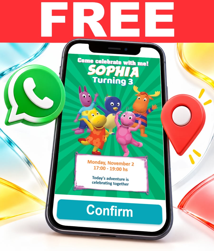 Convite interativo de Backyardigans Grátis