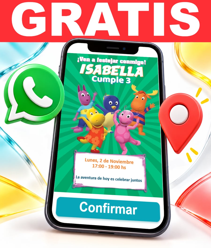 Invitación interactiva de Backyardigans Gratis