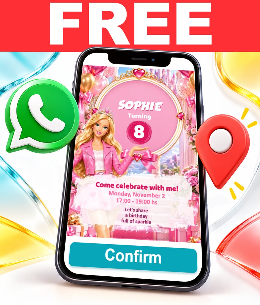 Invito interattivo di Ragazze Barbie Gratis