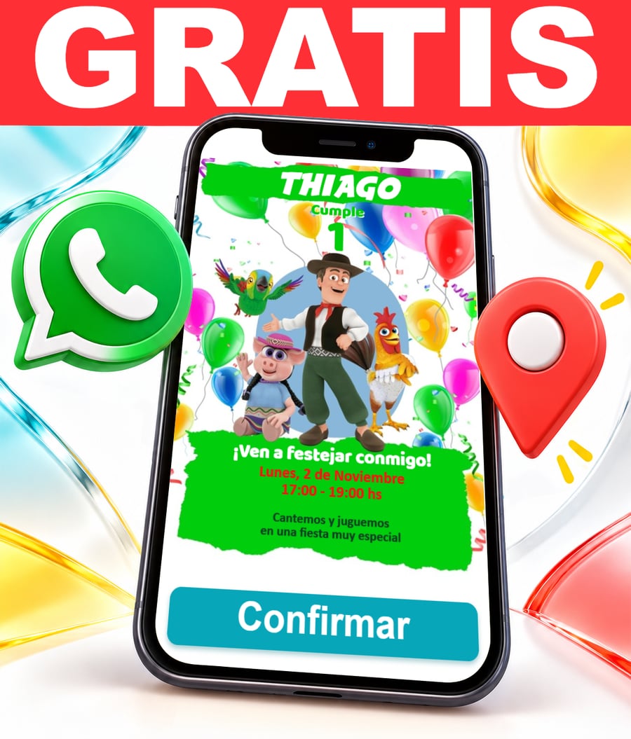 Invitación interactiva de Bartolito (La Granja de Zenón) Gratis