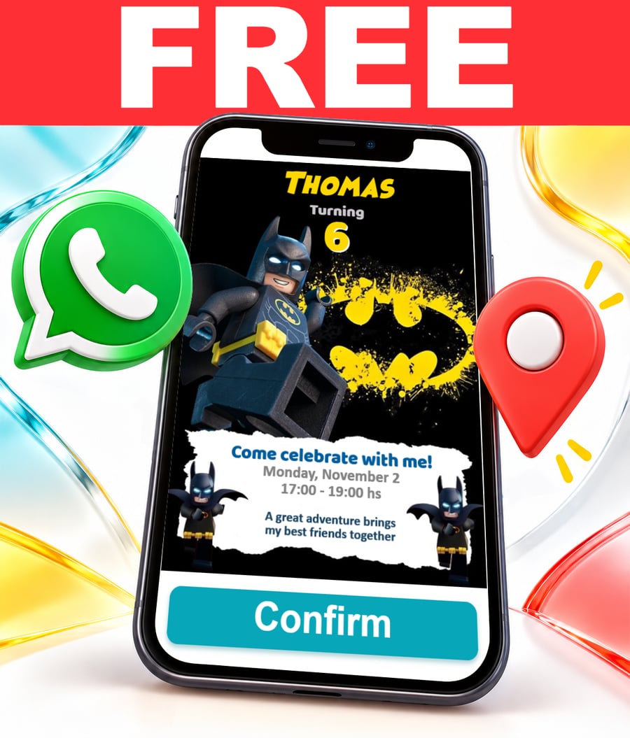 Invito interattivo di Batman Gratis