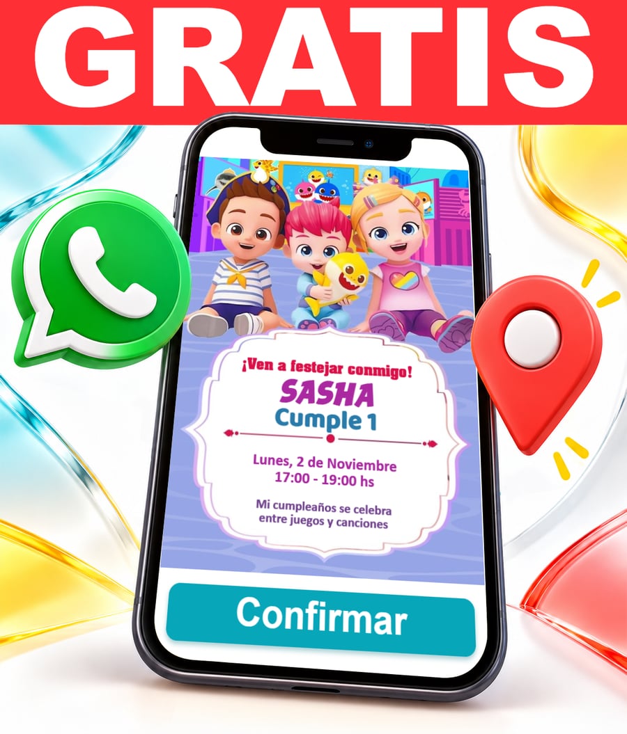 Invitación interactiva de Bebefinn Gratis