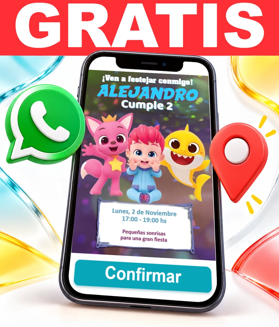 Invitación interactiva de Bebefinn Gratis