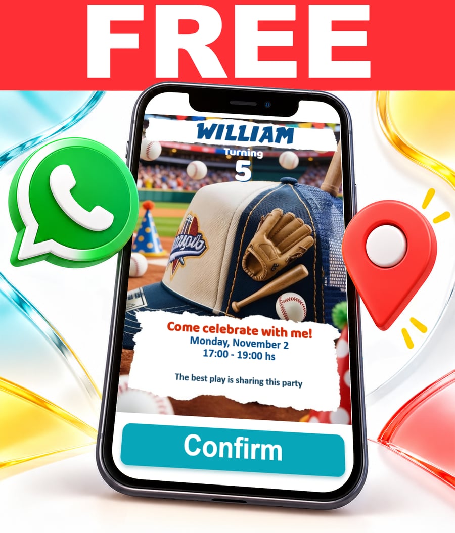 Invito interattivo di Baseball Gratis