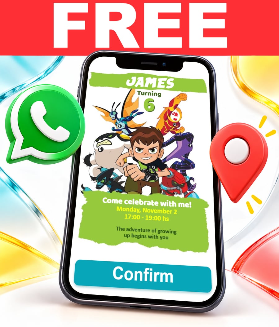 Free Ben 10 interactive invitation