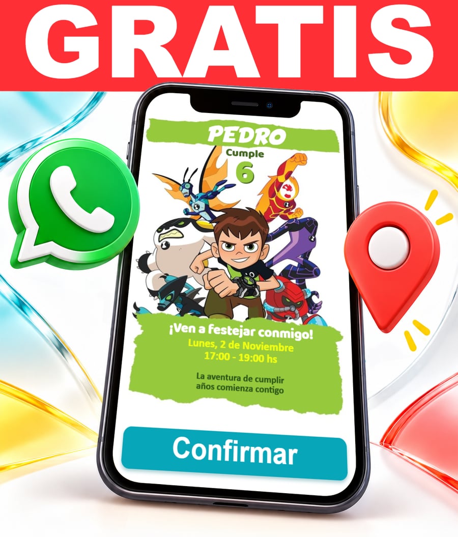 Invitación interactiva de Ben 10 Gratis