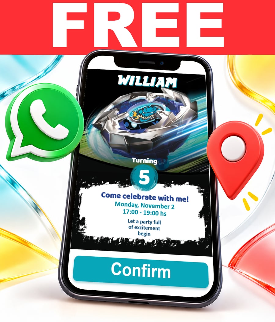 Invito interattivo di Beyblade Gratis