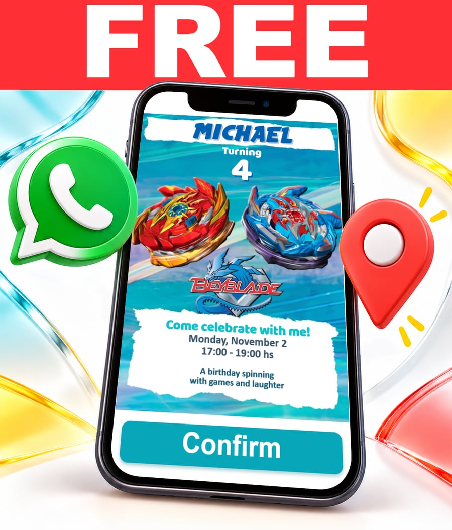 Invito interattivo di Beyblade Gratis
