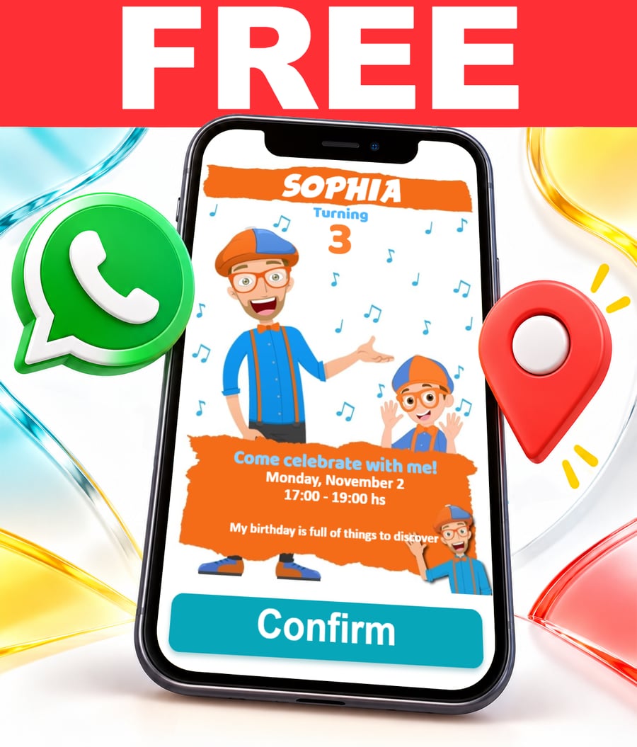 Invito interattivo di Blippi Gratis