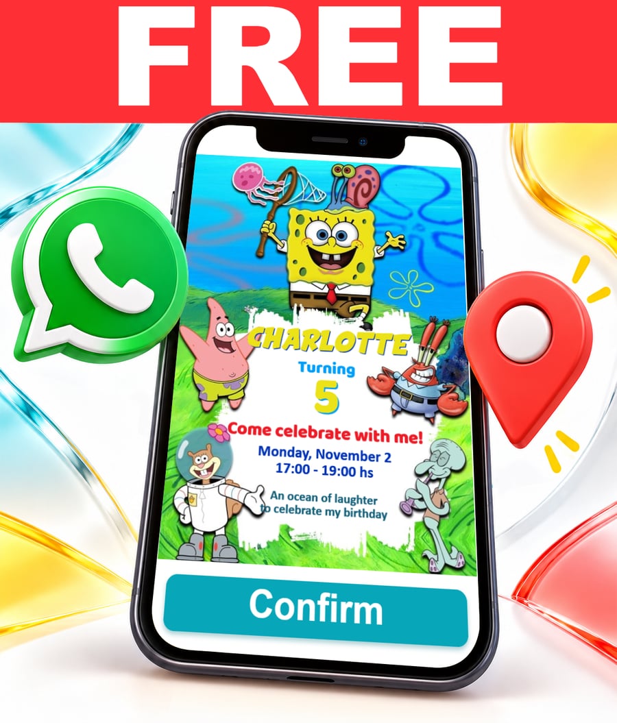 Free Spongebob interactive invitation