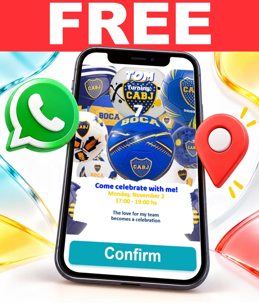 Invito interattivo di Boca Juniors Gratis
