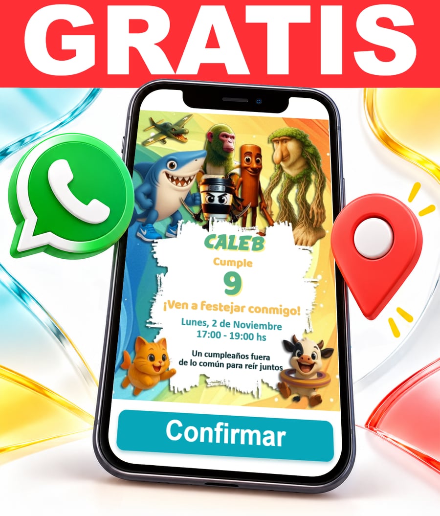 Invitación interactiva de Memes Brainrot Italiano Gratis