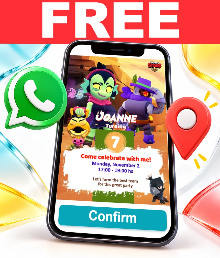Free Brawl Stars interactive invitation
