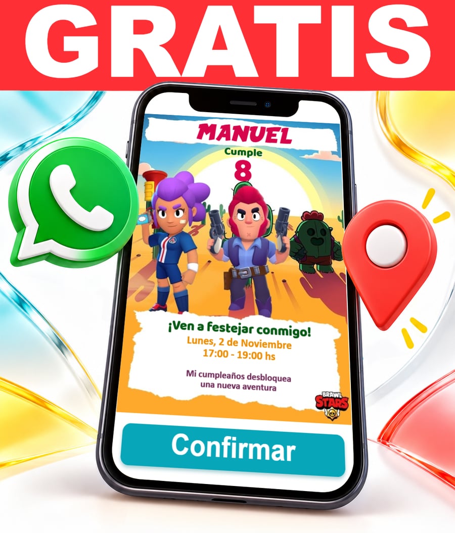 Invitación interactiva de Brawl Stars Gratis