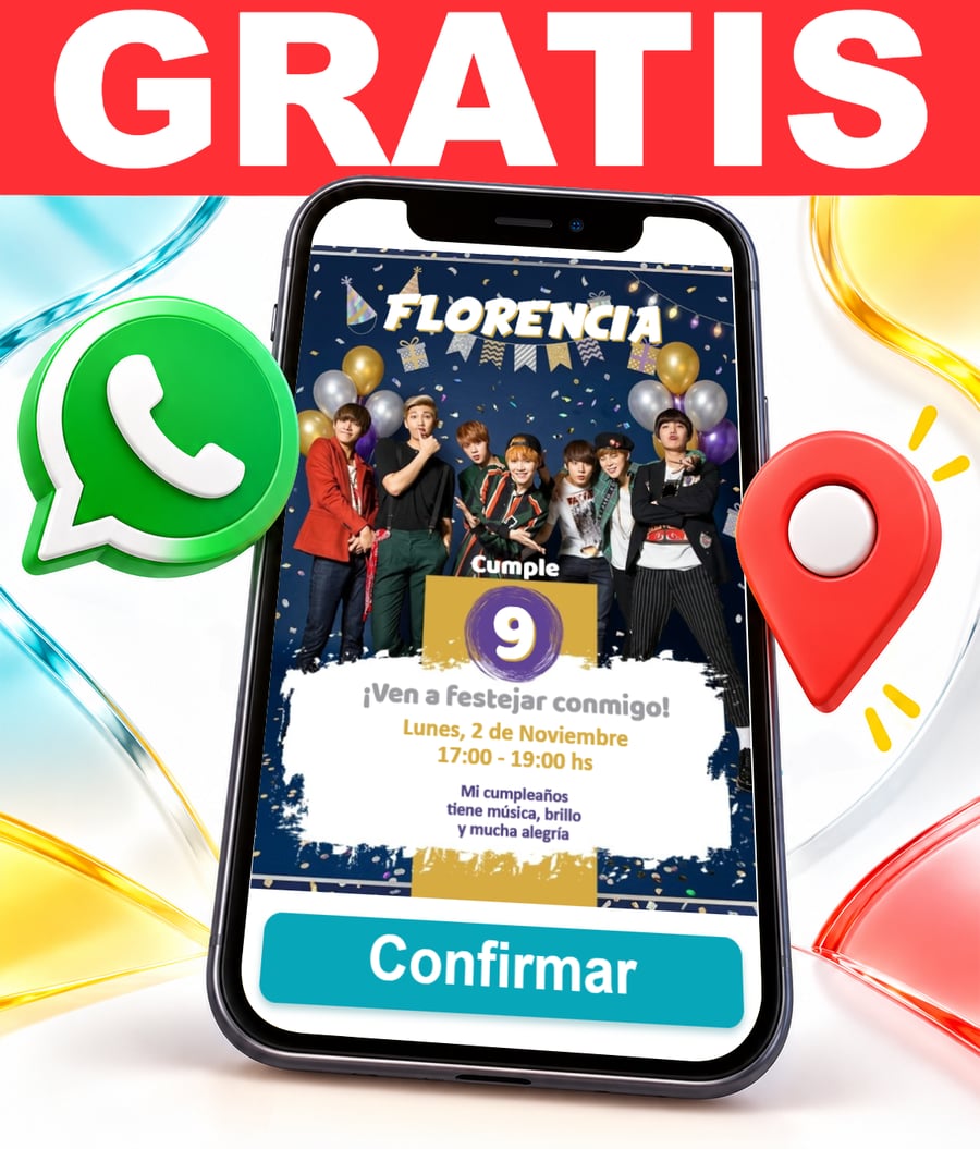 Invitación interactiva de BTS Gratis