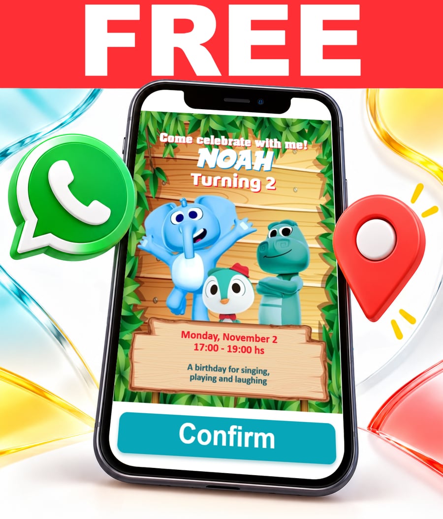 Free Canciones del Zoo interactive invitation