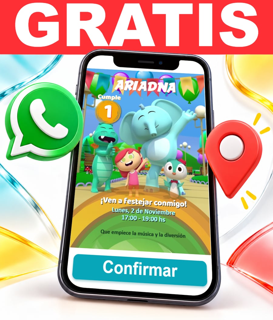Invitación interactiva de Canciones del Zoo Gratis