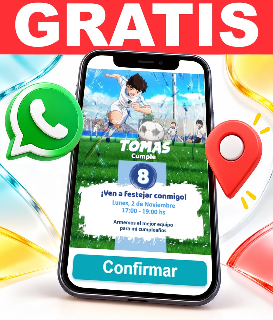 Invitación interactiva de Capitán Tsubasa Gratis