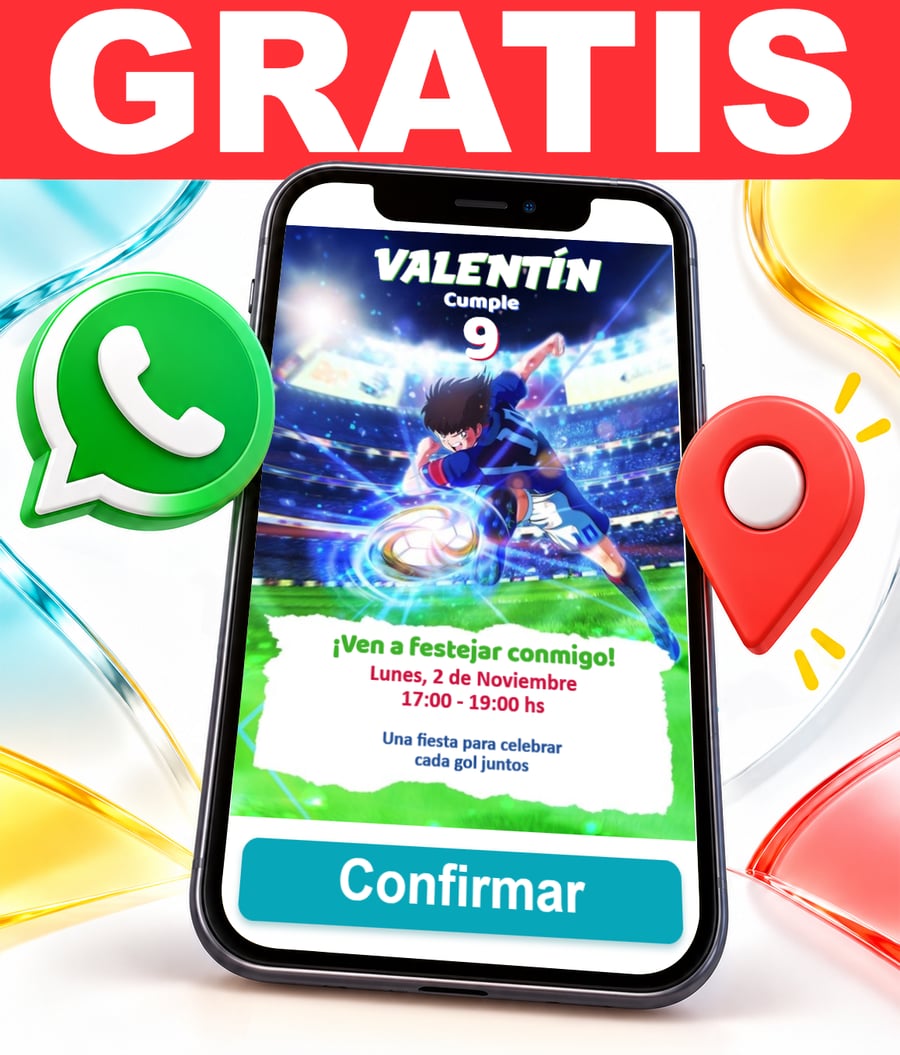 Invitación interactiva de Capitán Tsubasa Gratis
