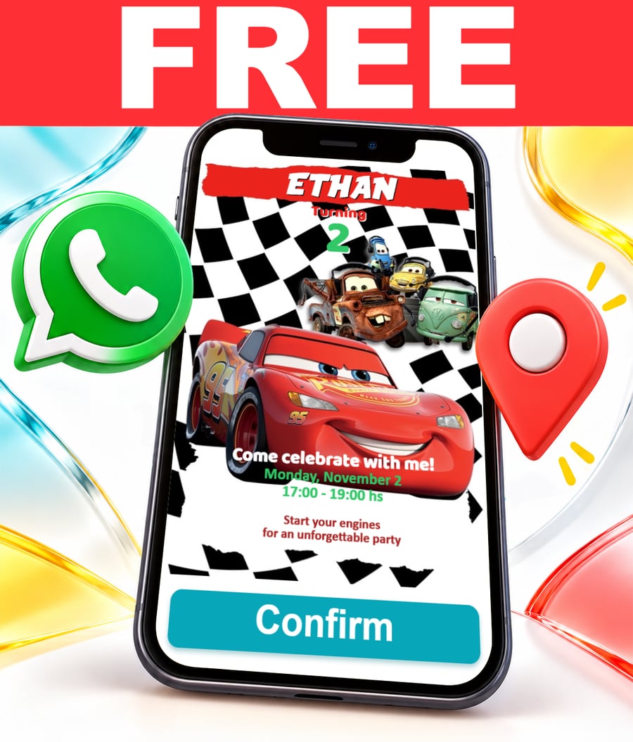 Free Cars interactive invitation