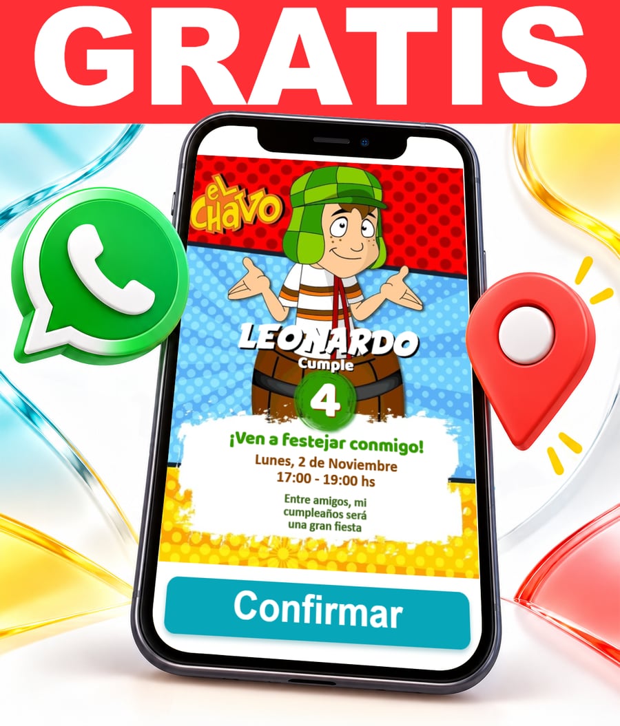 Invitación interactiva de El Chavo del 8 Gratis