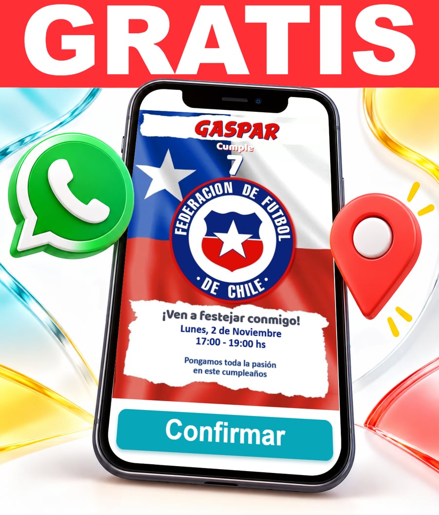 Invitación interactiva de Selección de Fútbol de Chile Gratis