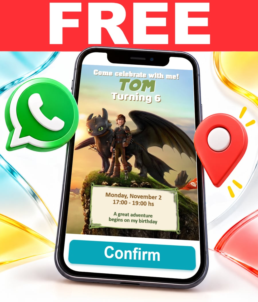 Invito interattivo di Sdentato Dragon Trainer Gratis