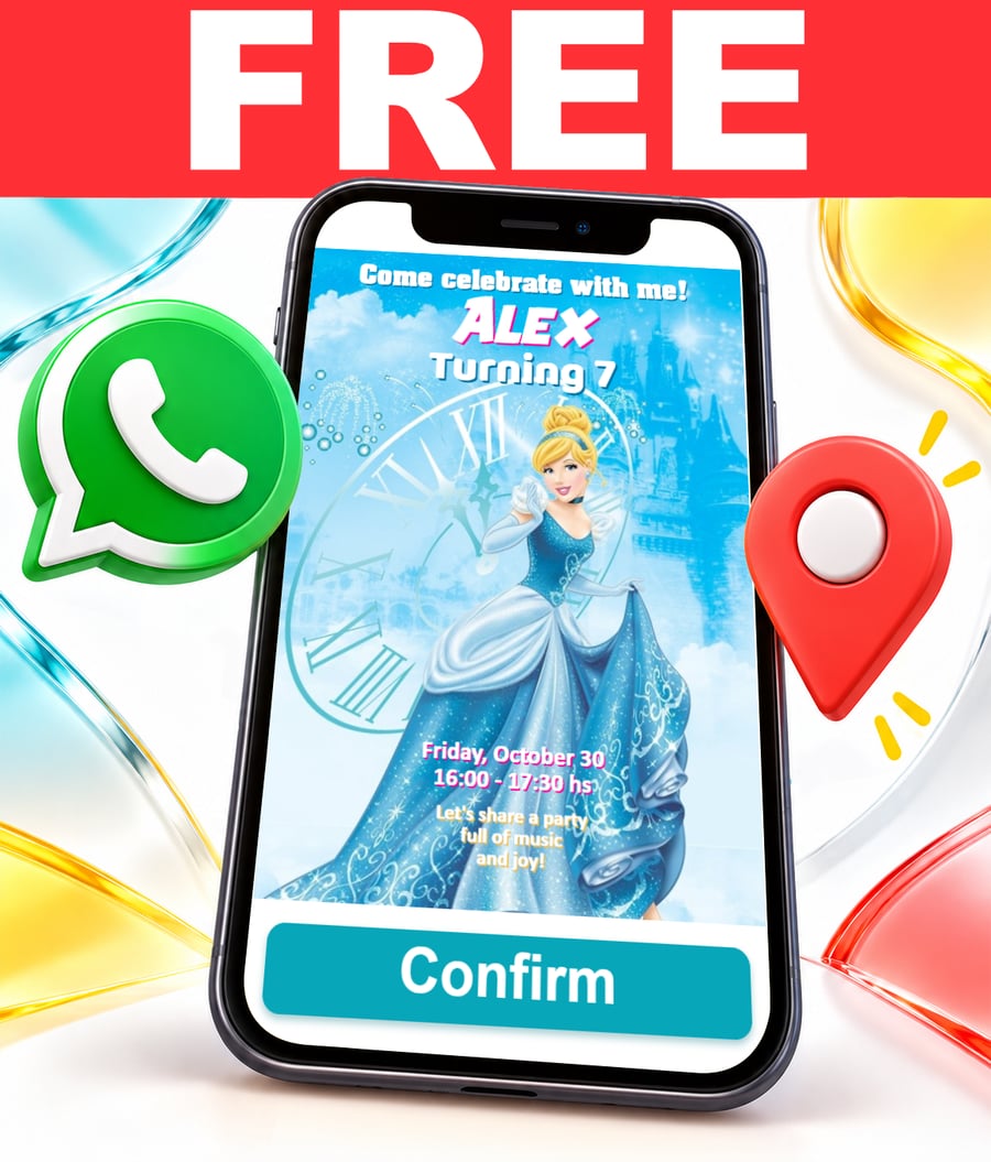 Invito interattivo di Cenerentola Gratis