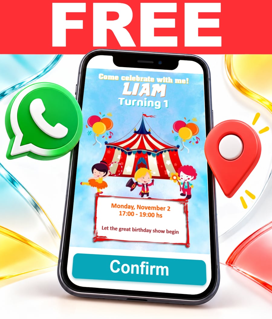 Invito interattivo di Circo Gratis