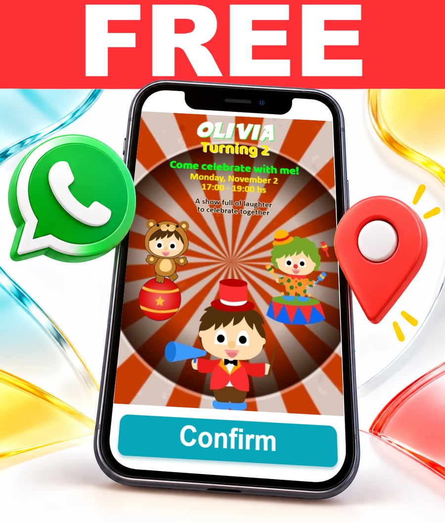 Invito interattivo di Circo Gratis