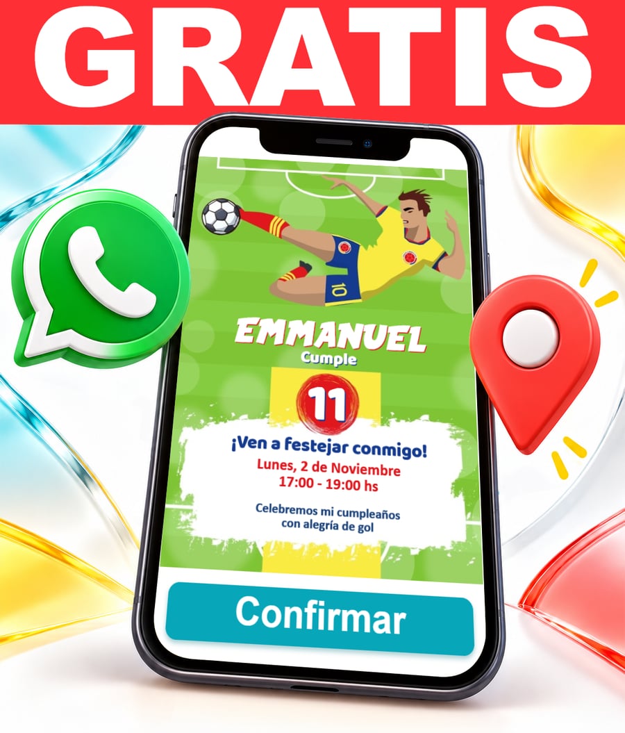 Invitación interactiva de Selección Colombiana de Fútbol Gratis