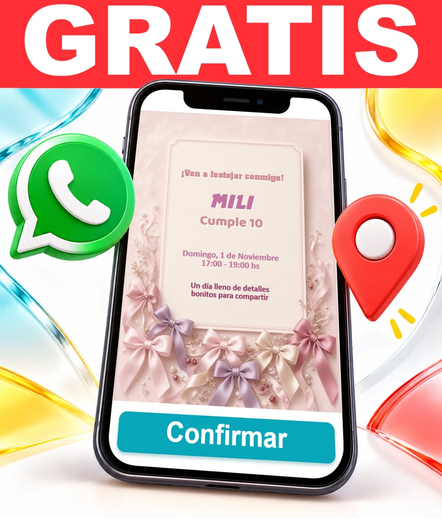 Invitación interactiva de Coquette Gratis