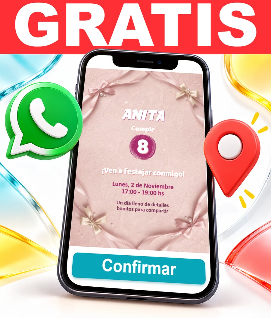 Invitación interactiva de Coquette Gratis
