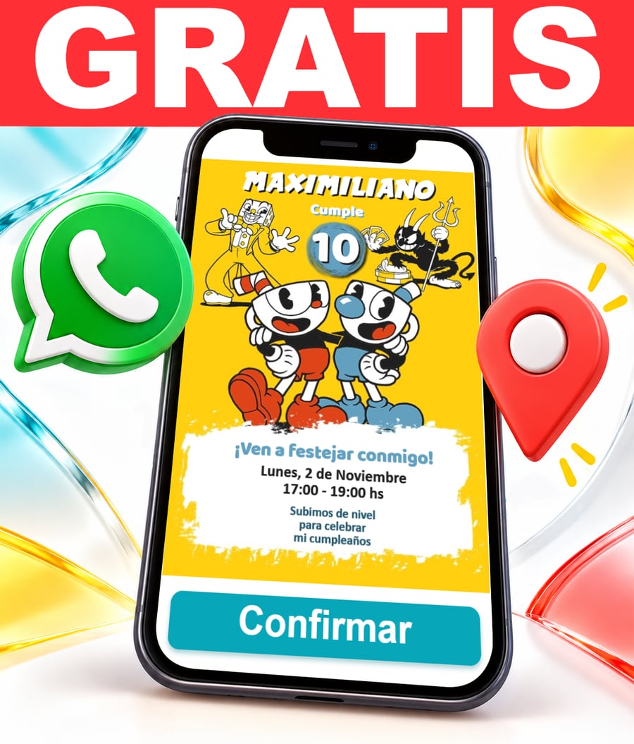 Invitación interactiva de Cuphead Gratis