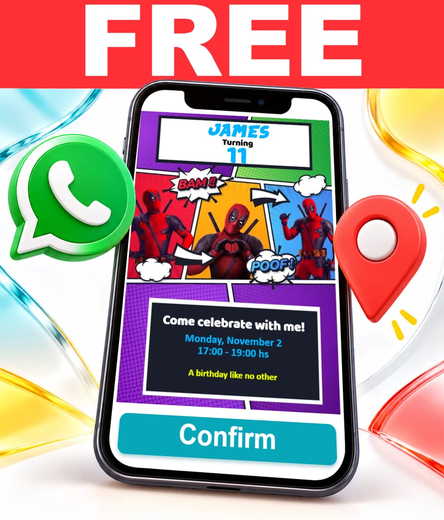 Invito interattivo di Deadpool Gratis