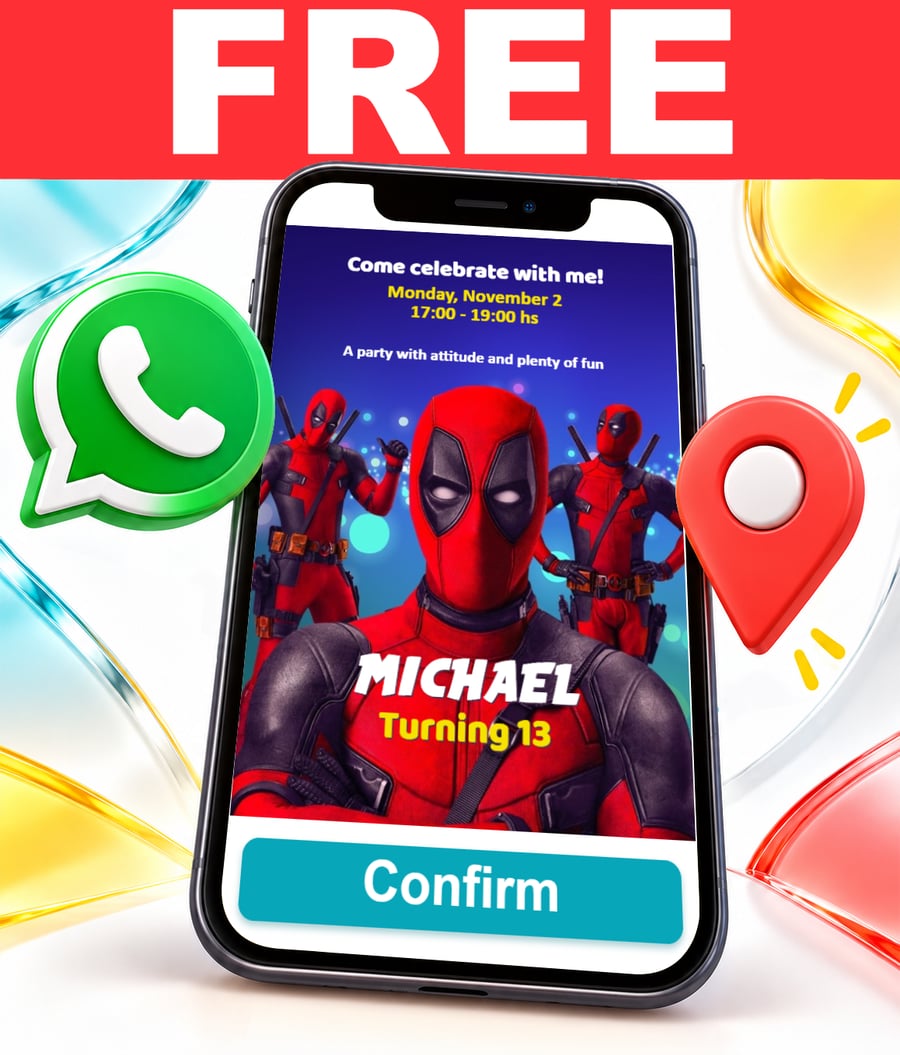 Invito interattivo di Deadpool Gratis