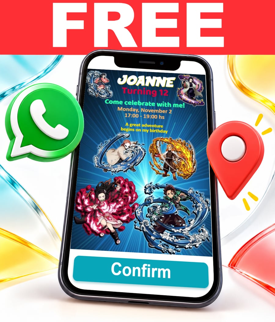 Invito interattivo di Demon Slayer Gratis