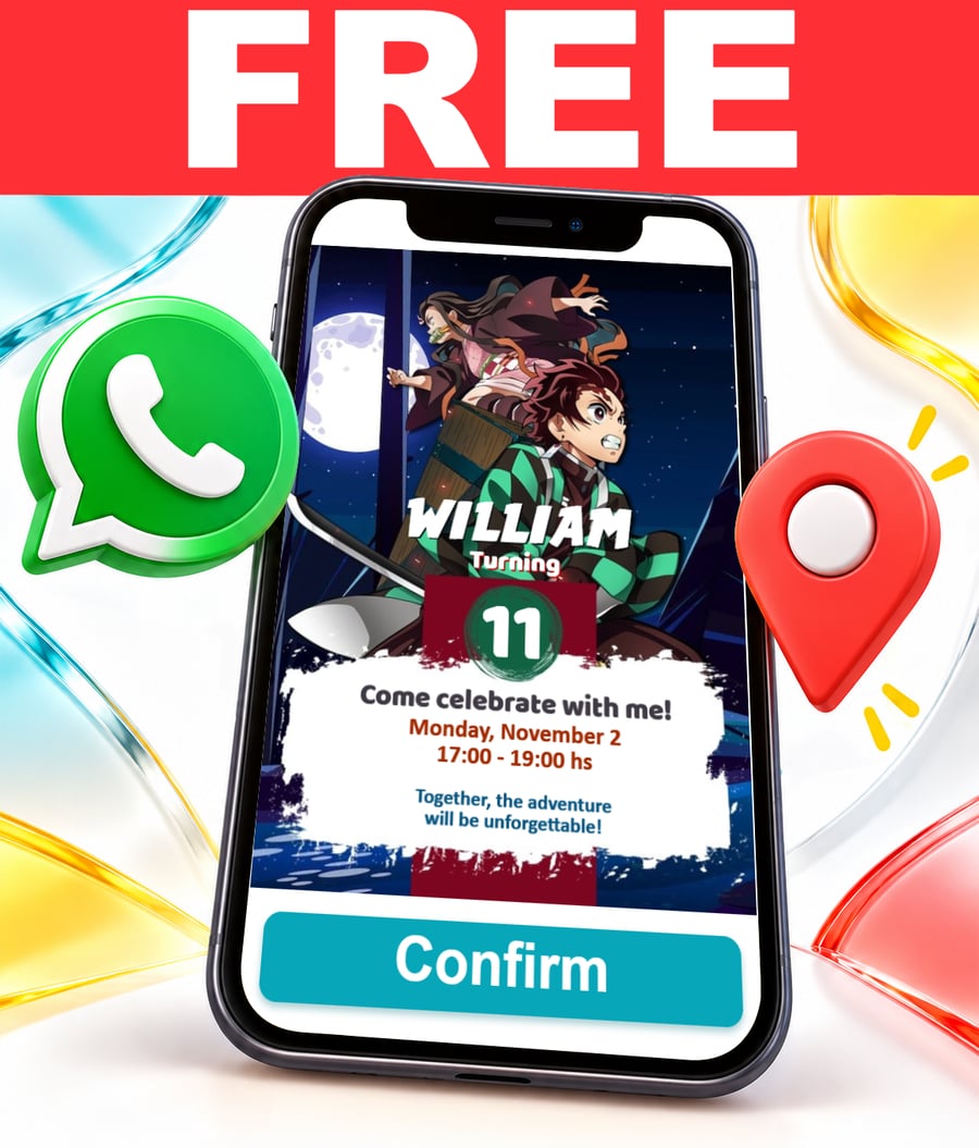Invito interattivo di Demon Slayer Gratis