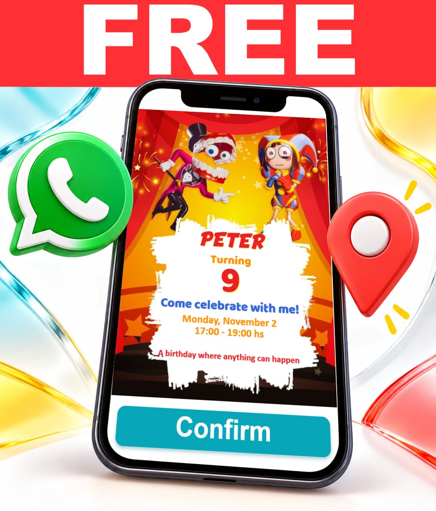 Invito interattivo di The Amazing Digital Circus Gratis